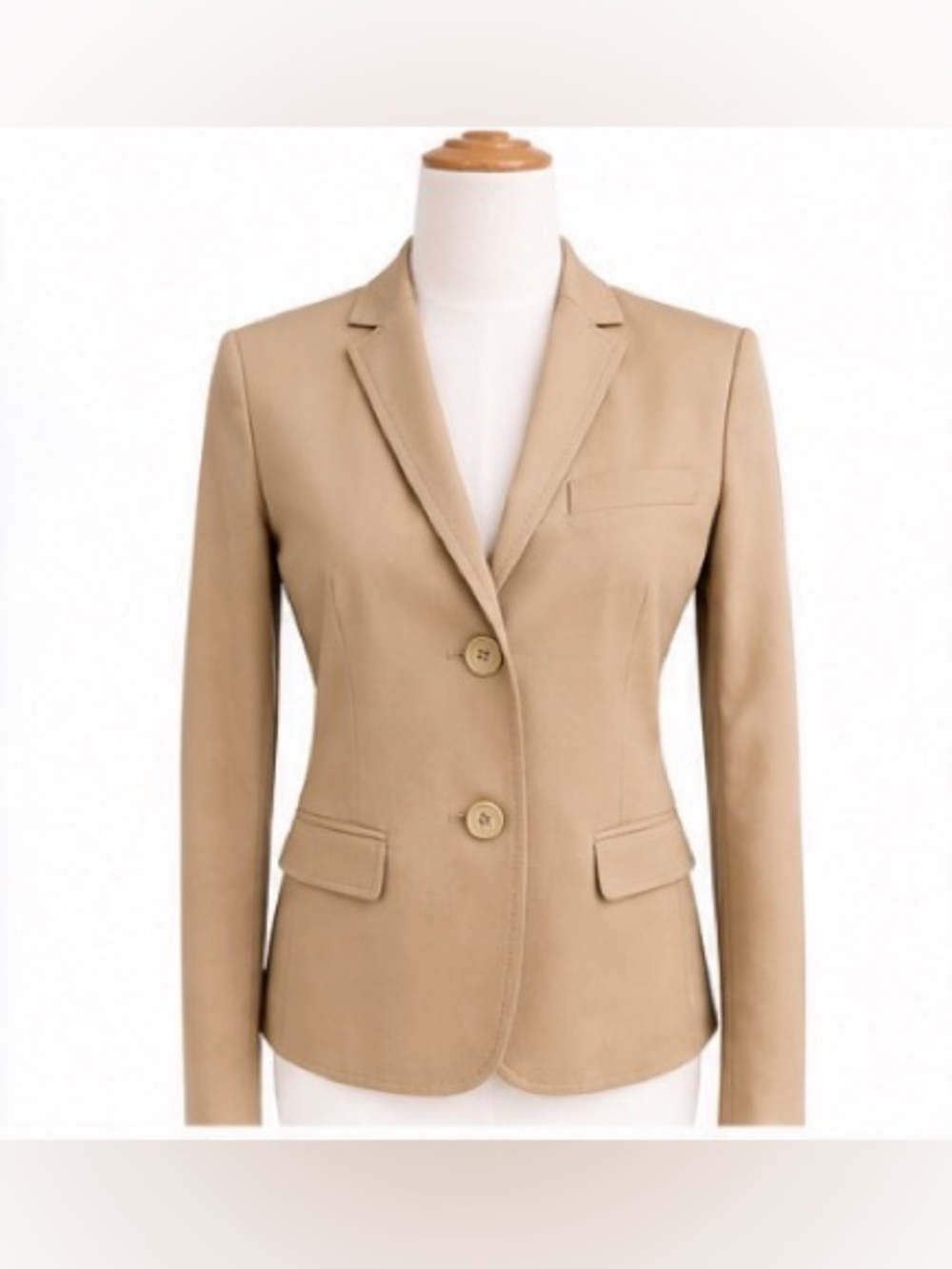 Theory Camel Two-Button Tailored Blazer